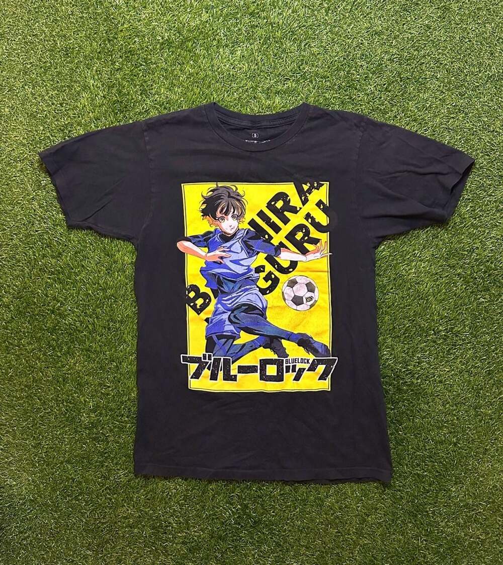 Ripple Junction Blue Lock Meguru Bachira Anime Graphic T-Shirt Size S Black